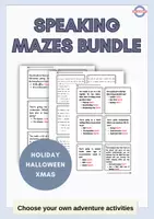 Vista previa - Juegos / Gamificación - Speaking activities: Holiday,Halloween,Christmas Maze Bundle. ESL Adults-Teens - Portada