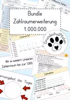 Vorschau - Unterrichtsreihen - Bundle Zahlraumerweiterung zur 1.000.000 - Deckblatt