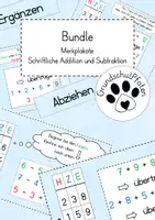 Vorschau - Poster - Materialpaket Merkplakate Schriftliche Addition und Subtraktion - Deckblatt