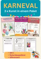Vorschau - Unterrichtsreihen - Karneval – 3× Kunst in einem Paket - Deckblatt