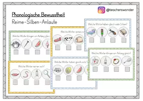 Vorschau - Fördermaterial/Inklusion - phonologische Bewusstheit - Karten - Deckblatt