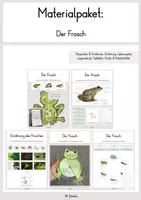 Vorschau - Stundenentwürfe - Materialpaket: Der Frosch (Körperteile & Funktionen, Ernährung, Lebenszyklus) - Deckblatt