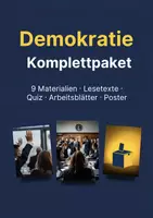 Vorschau - Unterrichtsreihen - Demokratie – Komplettpaket (Unterrichtsreihe mit 9 Materialien) - Deckblatt