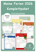 Vorschau - Arbeitsblätter - Komplettpaket - Meine Ferien 2026 Schreibanlass - Deckblatt