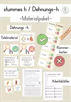 Vorschau - Arbeitsblätter - stummes h / Dehnungs-h Materialpaket - Deckblatt