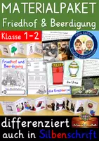 Vorschau - Stundenentwürfe - Friedhof & Beerdigung Klasse 1-2 MATERIALPAKET (Tod Sterben Trauer) - Deckblatt