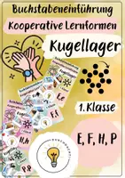 Vorschau - Fördermaterial/Inklusion - Buchstabeneinführung E, F, H, P - Buchstabe E, F, H, P - Kugellager E, F, H, P - Deckblatt