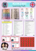Vorschau - Arbeitsblätter - RELATIVE CLAUSES – Learning Pack - Deckblatt