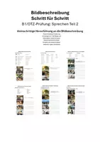 Vorschau - Arbeitsblätter - Bildbeschreibung Prüfungstraining DTZ - Materialpaket A2 / B1 - Deckblatt