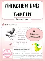 Vorschau - Arbeitsblätter - Materialpaket Märchen und Fabeln - Deckblatt