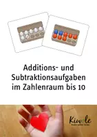 Vorschau - Arbeitsblätter - Materialpaket "Addition und Subtraktion im Zahlenraum bis 10 (Eierkarton)" - Deckblatt
