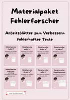 Vorschau - Arbeitsblätter - Materialpaket Fehlerforscher - Deckblatt
