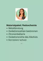 Vorschau - Arbeitsblätter - Materialpaket: Redoxreaktionen Chemie - Deckblatt