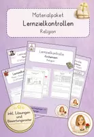 Vorschau - Arbeitsblätter - Materialpaket - Lernzielkontrollen Religion - Deckblatt