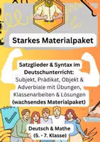 Vorschau - Unterrichtsreihen - Satzglieder (wachsendes Materialpaket) - Deckblatt