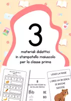 anteprima - Esercizi - Raccolta di materiali su sillabe e letture in stampatello maiuscolo - Pagina di copertina