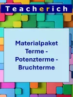 Vorschau - Arbeitsblätter - Materialpaket "Terme - Potenzterme - Bruchterme" - Deckblatt