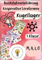 Vorschau - Fördermaterial/Inklusion - Buchstabeneinführung M, A, I, O - Kugellager M, A, I, O - Deckblatt