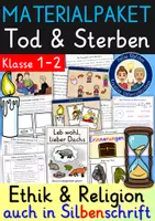 Vorschau - Stundenentwürfe - Tod und Sterben MATERIALPAKET Klasse 1 und 2 Religion Ethik - Deckblatt
