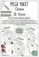 Vorschau - Unterrichtsreihen - Elektronenübergänge (Redox): Redoxreaktionen mit molekularen Stoffen, wässrigen Lösungen, Alkoholen, Aldehyden | Chemie 10 | komplette Unterrichtsreihe | sofort einsetzbar - Deckblatt