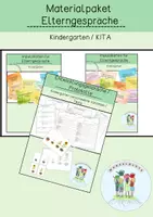 Vorschau - Anderer Materialtyp - Materialpaket Entwicklungsgespräch Kindergarten / KITA / Eltern / Impulskarten / Gespräch / - Deckblatt