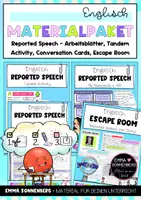 Vorschau - Arbeitsblätter - Reported Speech / Indirect Speech Materialpaket - Deckblatt