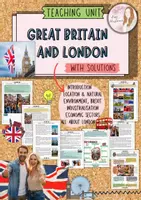 Vorschau - Unterrichtsreihen - Materialpaket All about Great Britain and London – Geography – Economy – Society – Politics – Culture – Diversity – Landmarks – Brexit with solutions (Grades 8 9 10 11) - Deckblatt