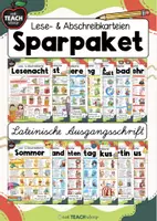Vorschau - Arbeitsblätter - Gesamtpaket - Alle Lese- & Abschreibkarteien in Lateinischer Ausgangsschrift - Deckblatt