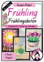 Vorschau - Stundenentwürfe - Materialpaket FRÜHLING: Frühlingsboten | 3 Projekte - Deckblatt