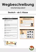 Vorschau - Unterrichtsreihen - Wegbeschreibung im Deutschunterricht – komplette Einheit - Deckblatt