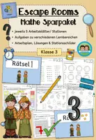 Vorschau - Stundenentwürfe - Escape Rooms - Mathe: wachsendes Sparpaket (Klasse 3) #schulstartbyextraklasse - Deckblatt