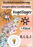 Vorschau - Fördermaterial/Inklusion - Buchstabeneinführung B, C, G, J - Buchstabe B, C, G, J - Kugellager B, C, G, J - Deckblatt
