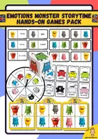 Vista previa - Unidades / Secuencias / Situaciones de Aprendizaje - Emotions monster Storytime Hands-On Games Pack - Portada