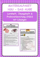 Vorschau - Arbeitsblätter - Materialpaket - Lernheft, Übungsheft & Probevorbereitung (HSU) mit Lösungen Klasse 3 - Deckblatt