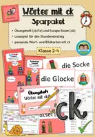 Vorschau - Arbeitsblätter - Wörter mit ck - Sparpaket (Klasse 2-4) - Deckblatt