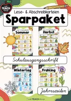 Vorschau - Arbeitsblätter - Sparpaket - Lese- & Abschreibkarteien Jahreszeiten - Schulausgangsschrift - Deckblatt