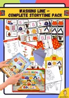 anteprima - Esercizi - Clothes Line Complete Storytime Pack - Pagina di copertina