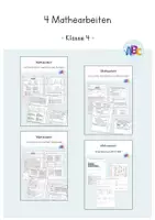 Vorschau - Arbeitsblätter - 4 Mathearbeiten / Klassenarbeiten in Klasse 4 - Deckblatt