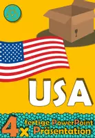 Vorschau - Präsentationen/Tafelbilder - 📦Materialpaket: USA (4x fertige Präsentation) - Deckblatt