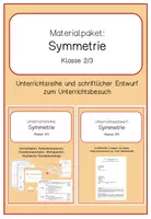 Vorschau - Stundenentwürfe - Materialpaket Symmetrie für Unterrichtsbesuch - Deckblatt