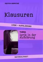 Vorschau - Arbeitsblätter - Deutsch Oberstufe – Aufklärung: Lyrik - 4 Klausuren mit Erwartungshorizonten - Deckblatt