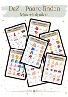 Vorschau - Spiele - MEGA-PAKET: 5x Paare finden (Legespiele) | Wortschatz - Basis | DaZ & DaF | Grundschule - Deckblatt