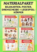 Vorschau - Arbeitsblätter - Materialpaket Körper & Gefühle – Bildkarten, Poster & Lernspiele für Kita, Grundschule & DaZ - Deckblatt