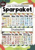 Vorschau - Arbeitsblätter - Gesamtpaket - Alle Lese- & Abschreibkarteien in Druckschrift - Deckblatt