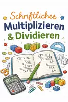 Vorschau - Arbeitsblätter - Schriftliche Multiplikation und Division Verschiedene Aufgaben - Deckblatt