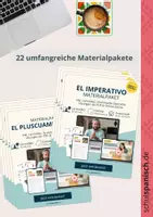 Vorschau - Arbeitsblätter - XXXL Sparpaket: die spanische Grammatik inkl. gratis-Zugabe: Redekarten "mi rutina diaria" - Deckblatt