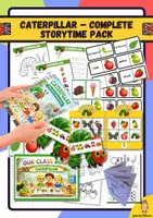 Vorschau - Mal- und Bastelvorlagen - CATERPILLAR - Complete Storytime Pack - Deckblatt