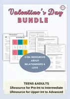 Vista previa - Hojas de trabajo - 2 ESL Valentine's Day Resources forTeens and adults.Pre Intermediate to Advanced - Portada
