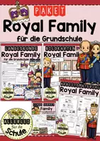 Vorschau - Arbeitsblätter - The Royal Family Materialpaket Englisch Grundschule (Klasse 3–5) – Landeskunde England mit Arbeitsblättern, Bildkarten & Family Tree - Deckblatt