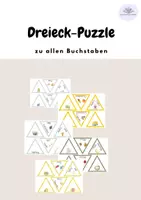 Vorschau - Spiele - Materialpaket: Dreieck-Puzzle zu allen Buchstaben - Deckblatt